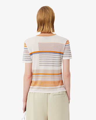 Runway Striped Satin Jersey T-shirt