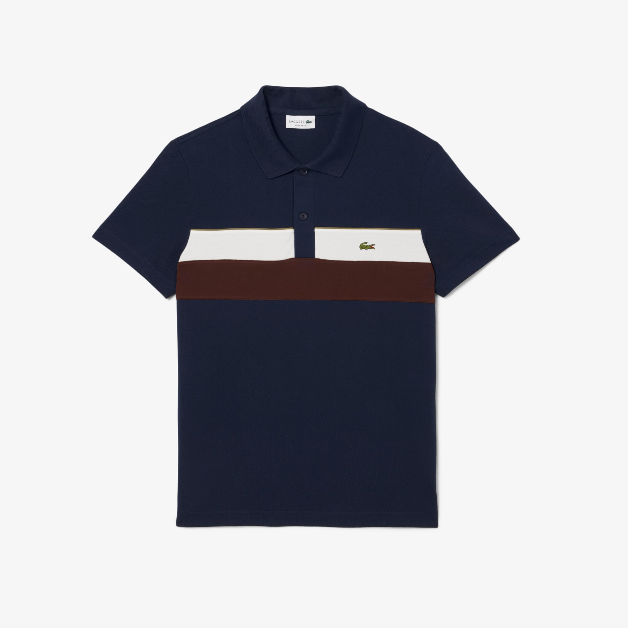 Lacoste Men's Regular Fit Colorblock Petit Piqué Polo - 4xl - 9 In Blue