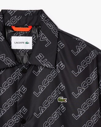 Men's High-Neck Graphic Print Zip-Up Jacket