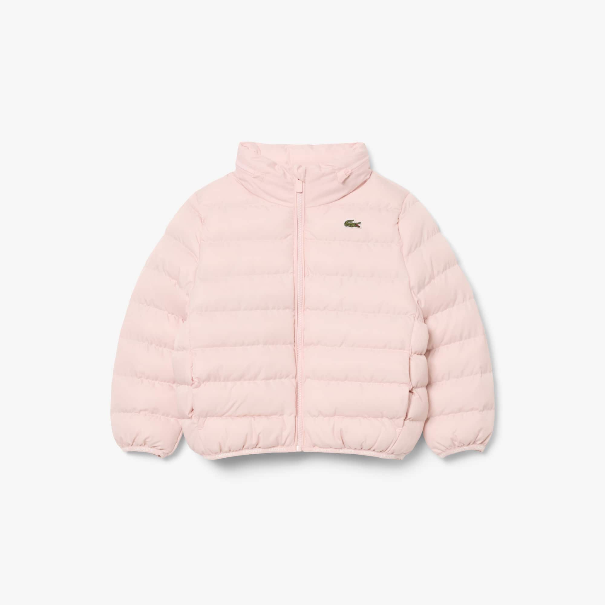 Lacoste Unisex Fleece Lined Hooded Puffed Jacket - 3 Years In Pink