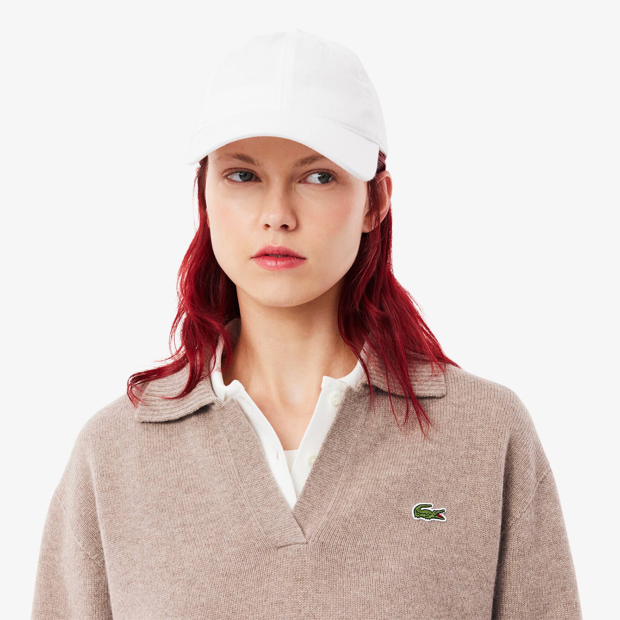 LACOSTE カシミヤ100％ ニットポロ フランス製 L レディース Women's 3D Knit Cashmere Polo Collar Sweater - Sweaters