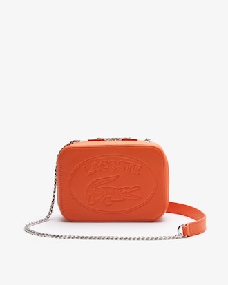Sac &agrave; bandouli&egrave;re Croco Crew zipp&eacute; en cuir grain&eacute;