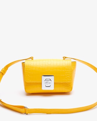 Bolso de mano Amelia de piel repujado con cierre de metal para mujer