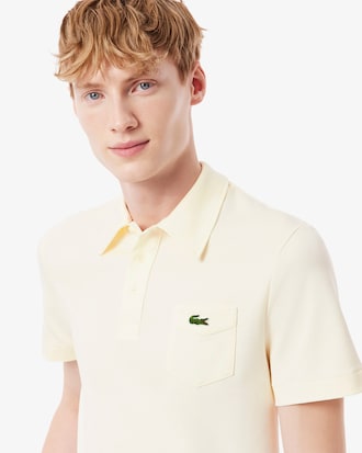 Polo de algod?n de corte ajustado para hombre