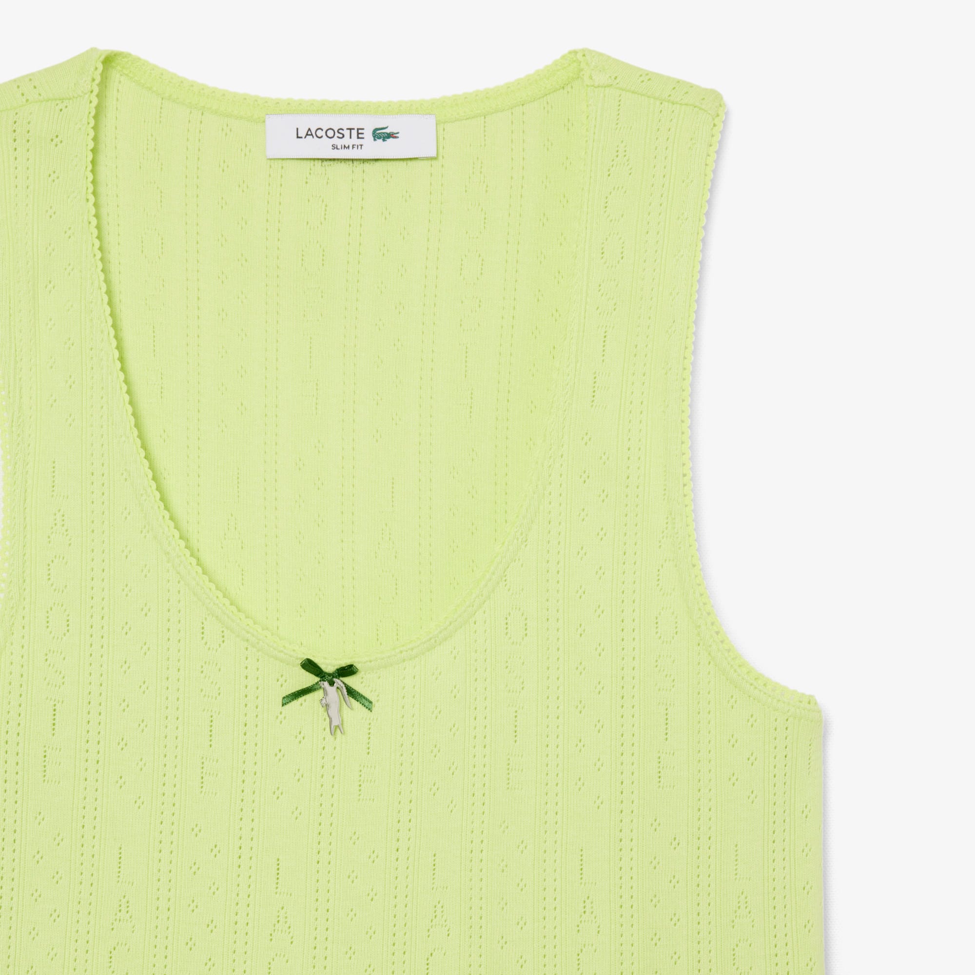 Women's Slim Fit Pointelle Knit Cotton Tank Top - Organic Cotton