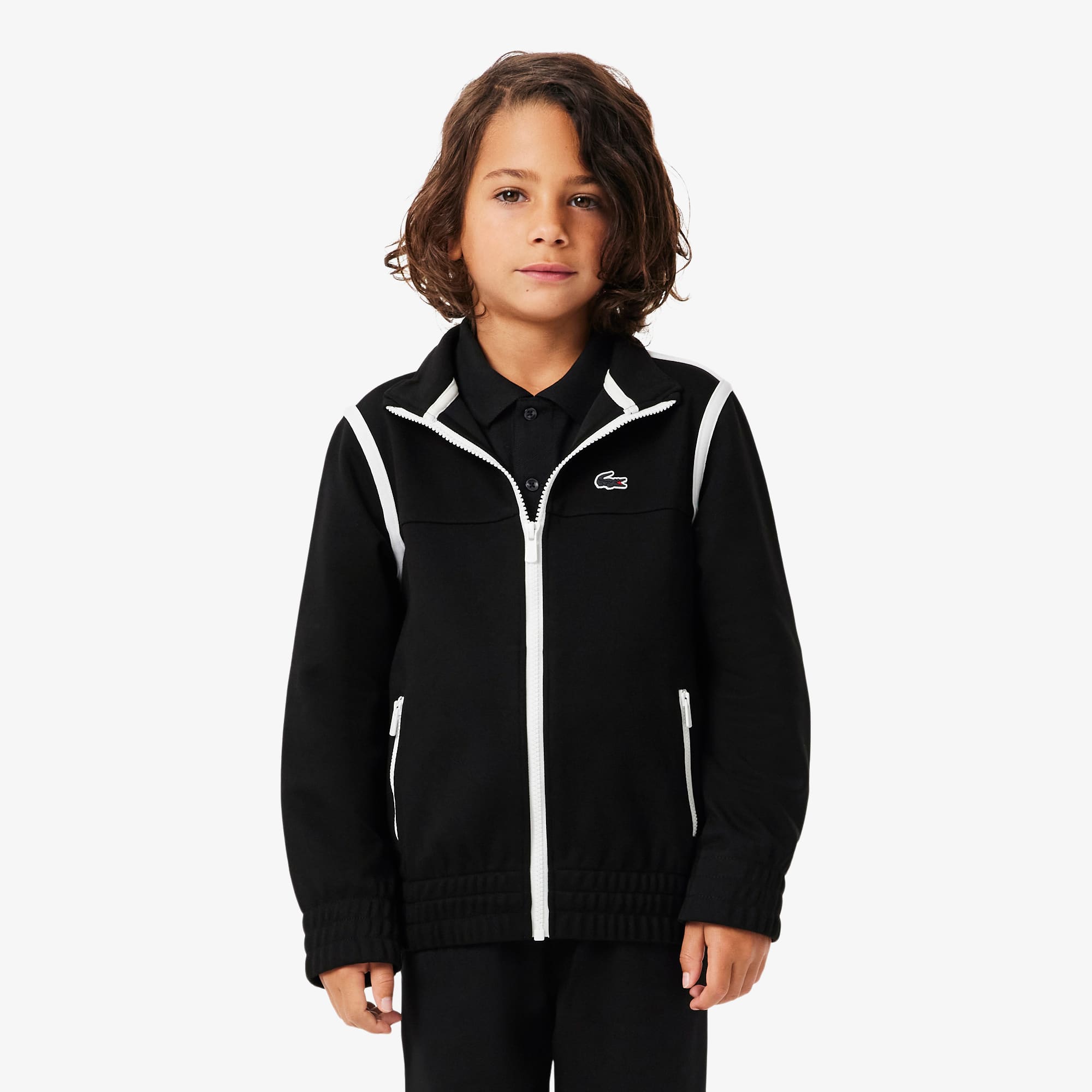 Lacoste Boys' Zip-up Jacket - 16 Years In Black