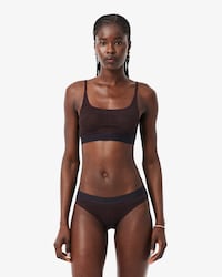 Crocodile Accent Mesh Bralette