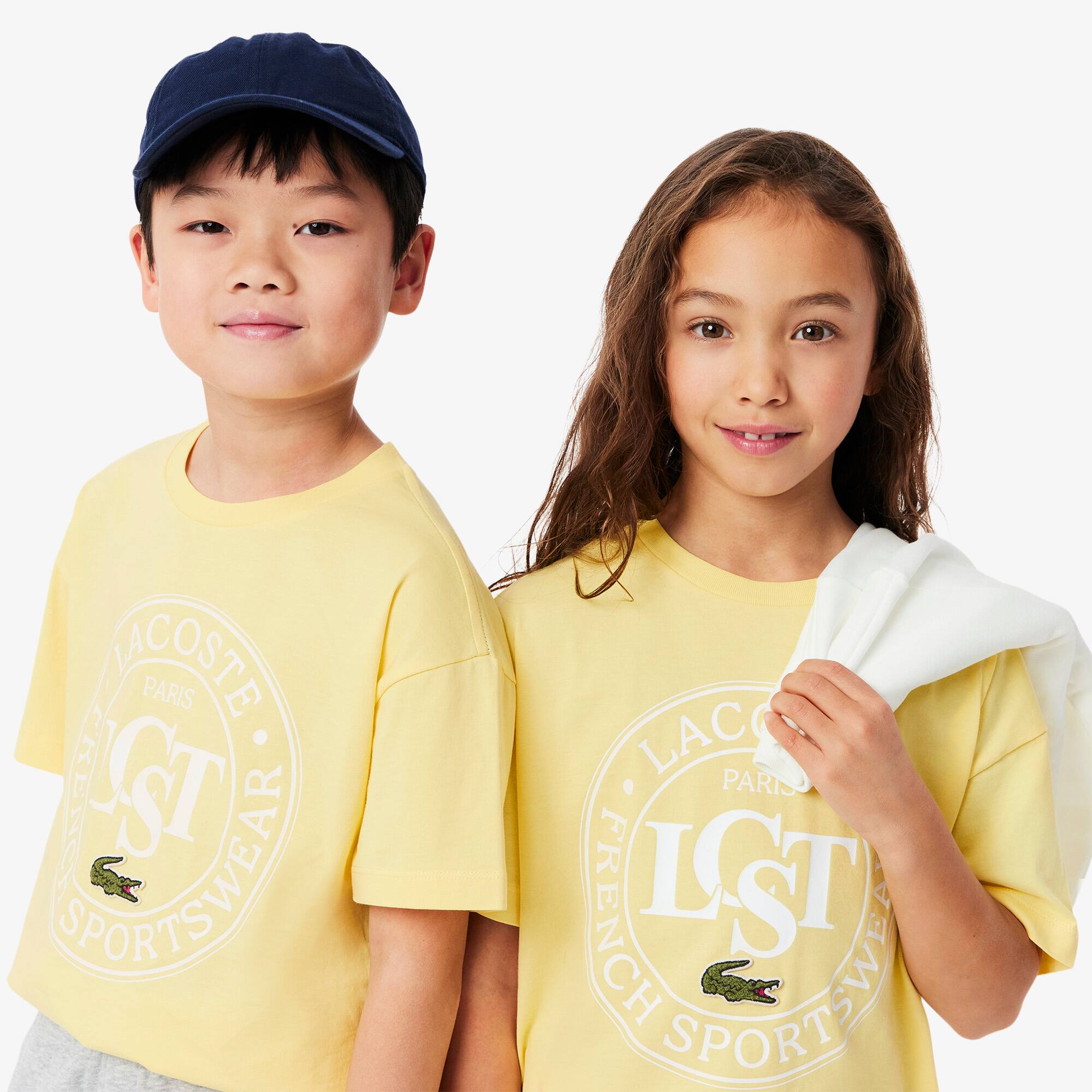 Kids' Contrast Badge Cotton T-Shirt - Teens T-Shirts & Tops - New
