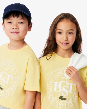 Kids' Contrast Badge Cotton T-Shirt