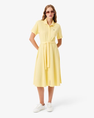 Women's Flared Mini-Piqu&eacute; Polo Dress