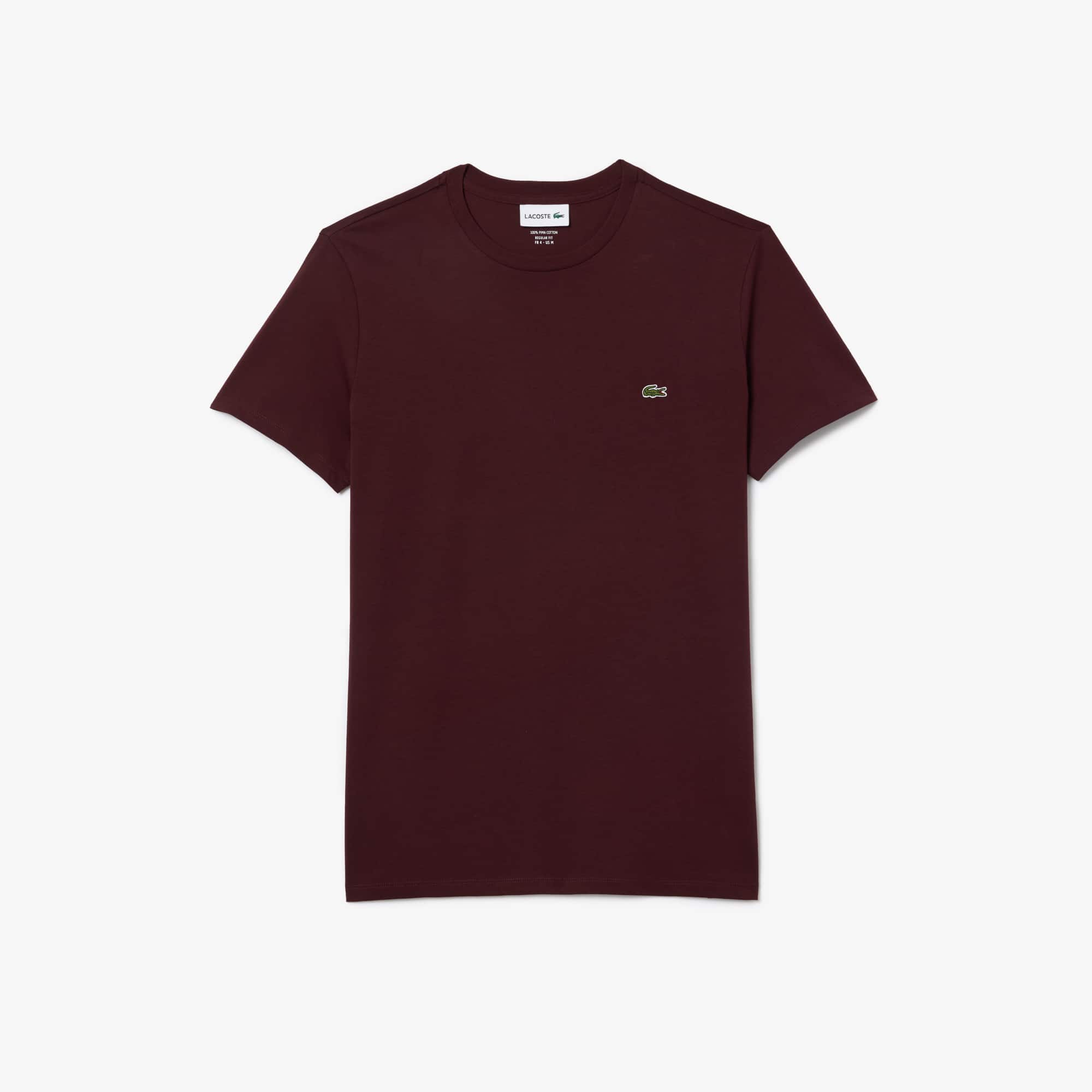 【送料&関税込】Lacoste T-shirt Pima Cotton Th6709 T-shirt Men Lacoste T-shirt Pima Cotton Short Sleeve Crew Neck Tee