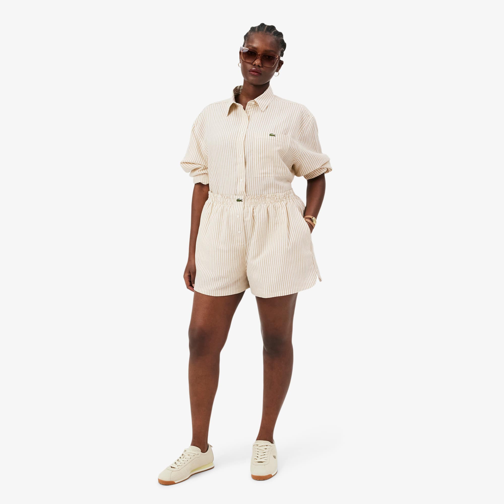 Oversized Linen Blend Shorts