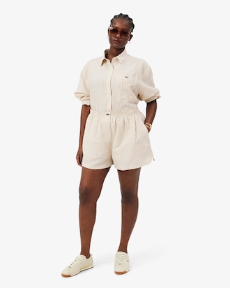 Oversized Linen Blend Shorts