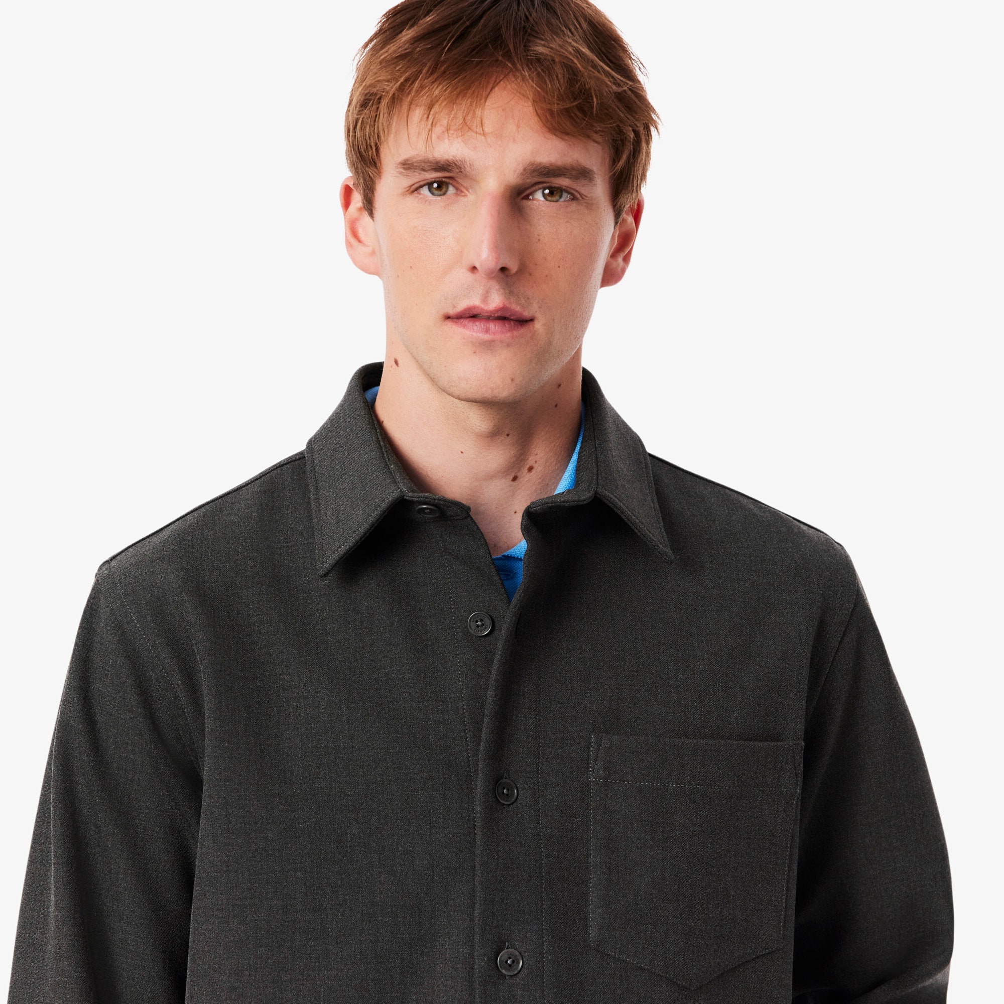 Men's Oversized Double Face Overshirt - Button Down Shirts - New