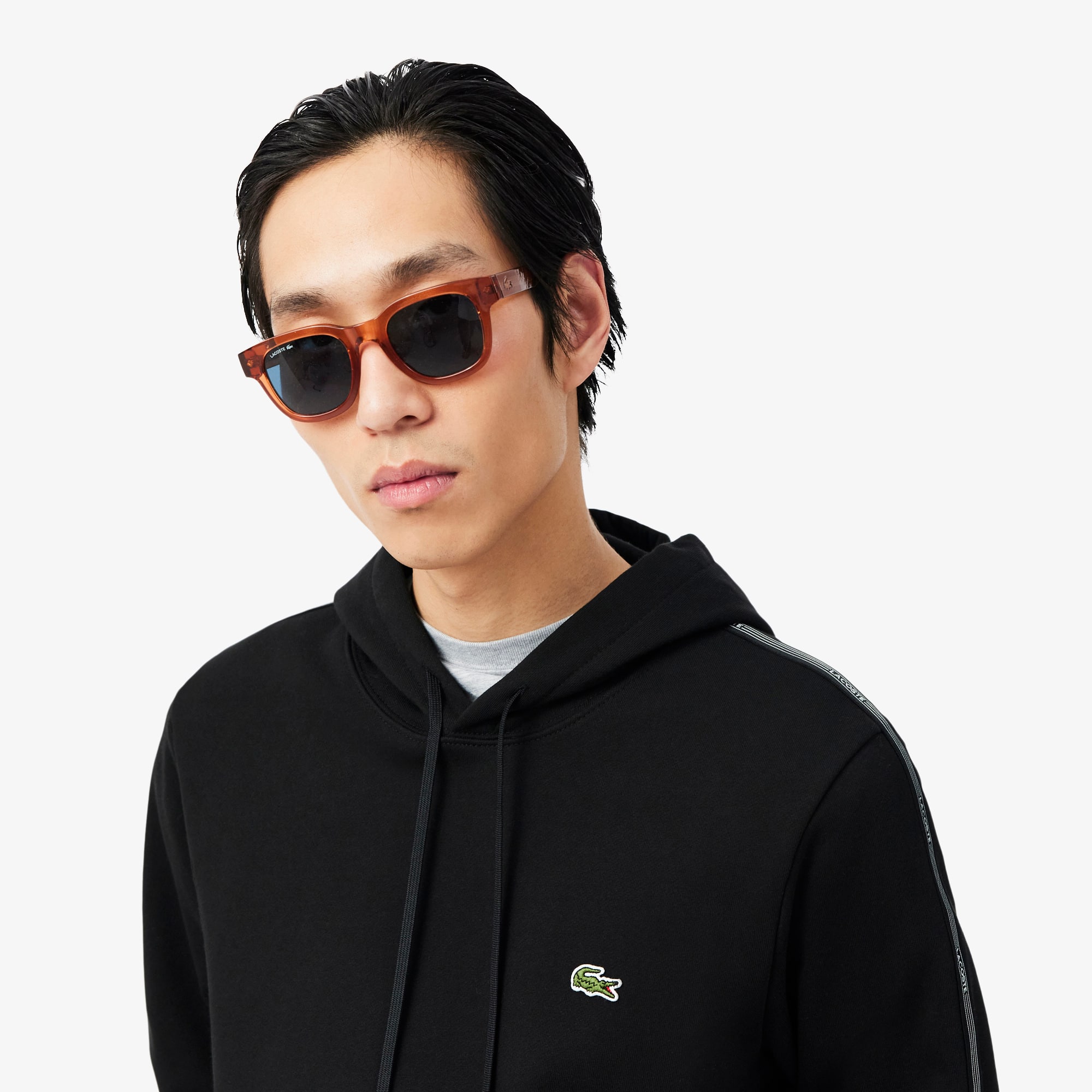 Logo Stripe Zipped Hoodie