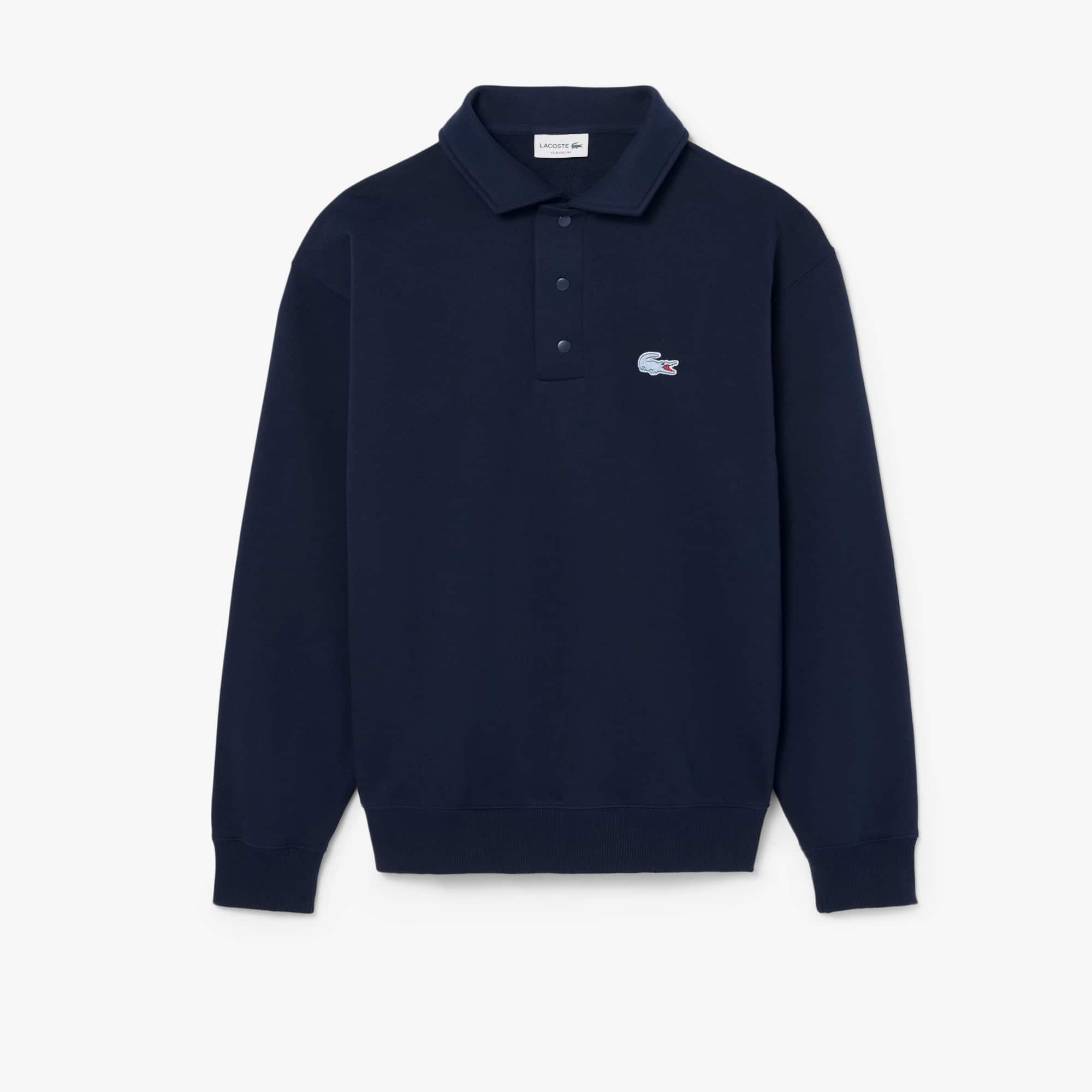 Fleece Polo Collar Sweatshirt