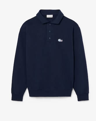 Fleece Polo Collar Sweatshirt
