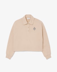 Oversized Ribbed Polo Sweatshirt