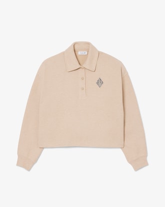 Oversized Ribbed Polo Sweatshirt