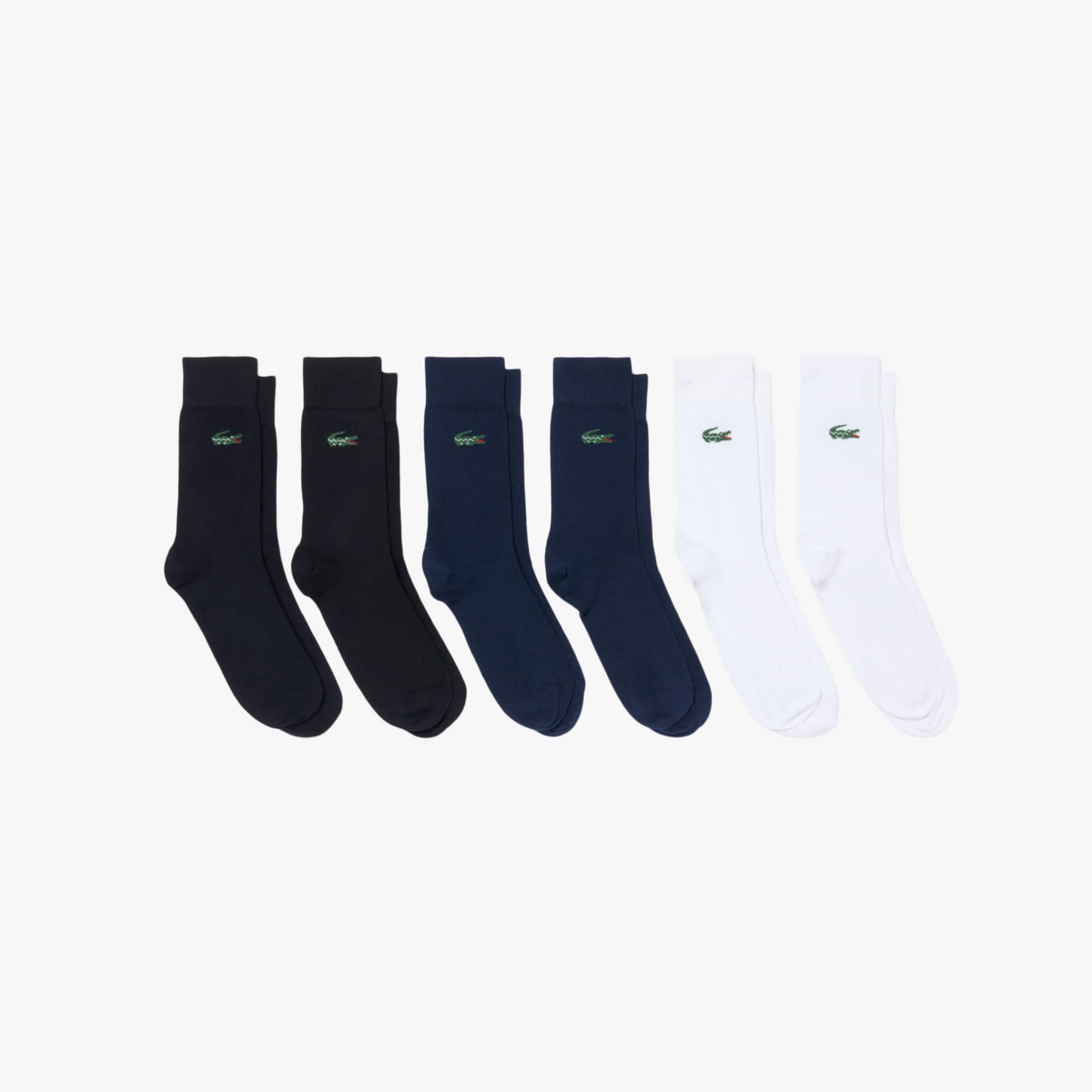Lacoste 6-pack Socks - 9 - 12.5 In Blue