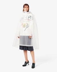 Runway Oversized Printed Poncho Parka