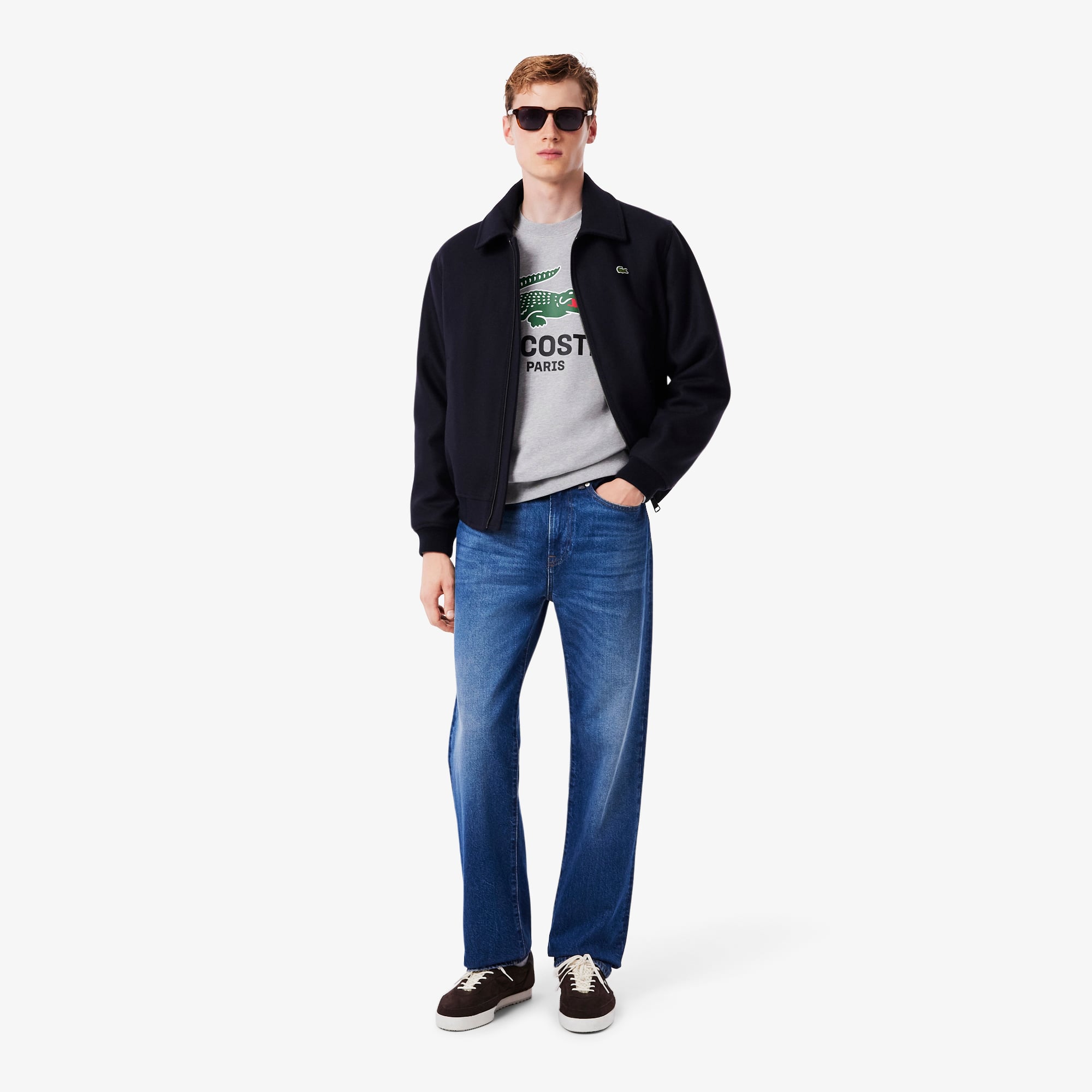 メンズウェア ARCH LOGO MOCKNECK S/S SHIRTS 26SS-5 Men's Classic Fit Printed Crew Neck Sweatshirt - Sweaters