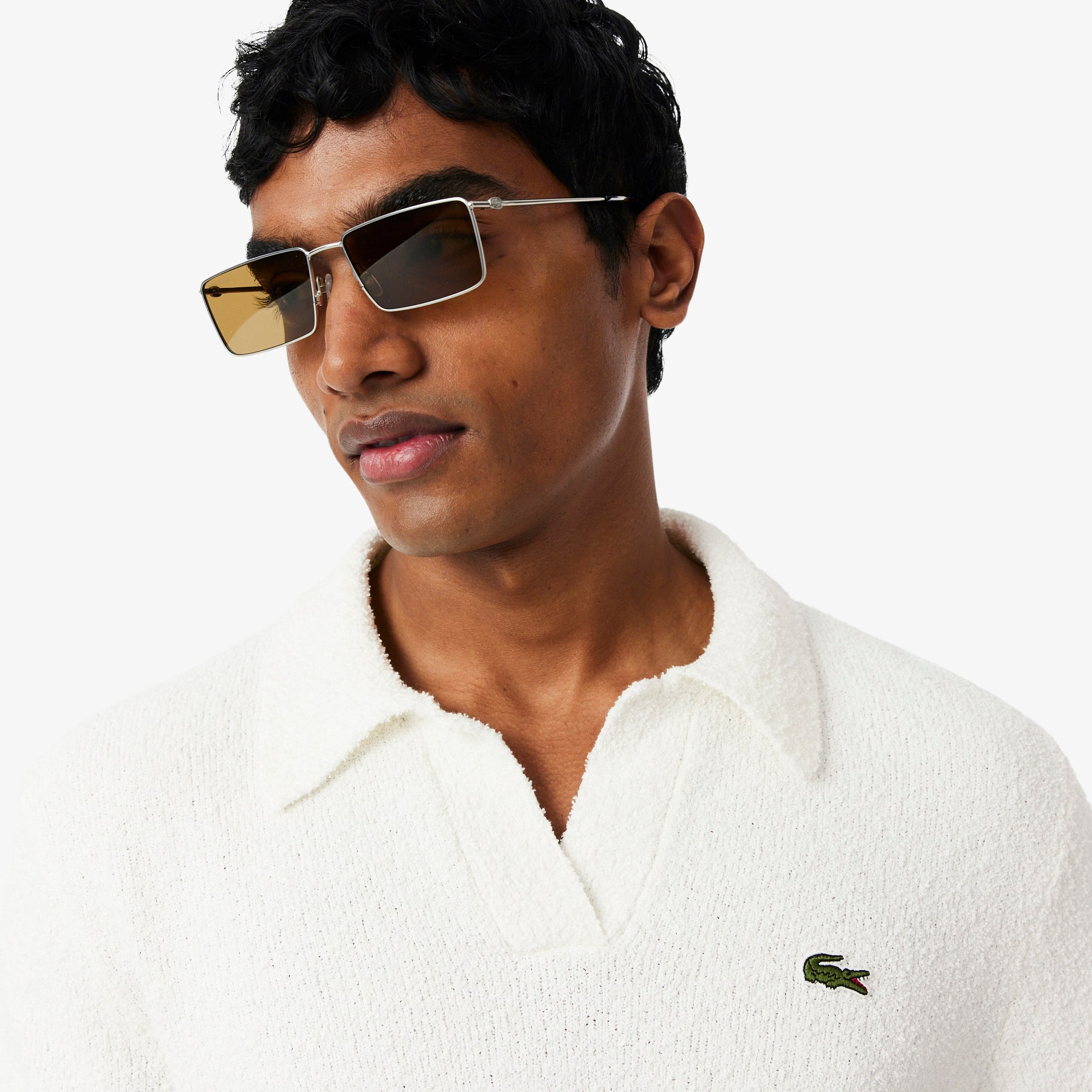 Classic Fit Bouclé Knit Polo - Sweaters & Sweatshirts - New In