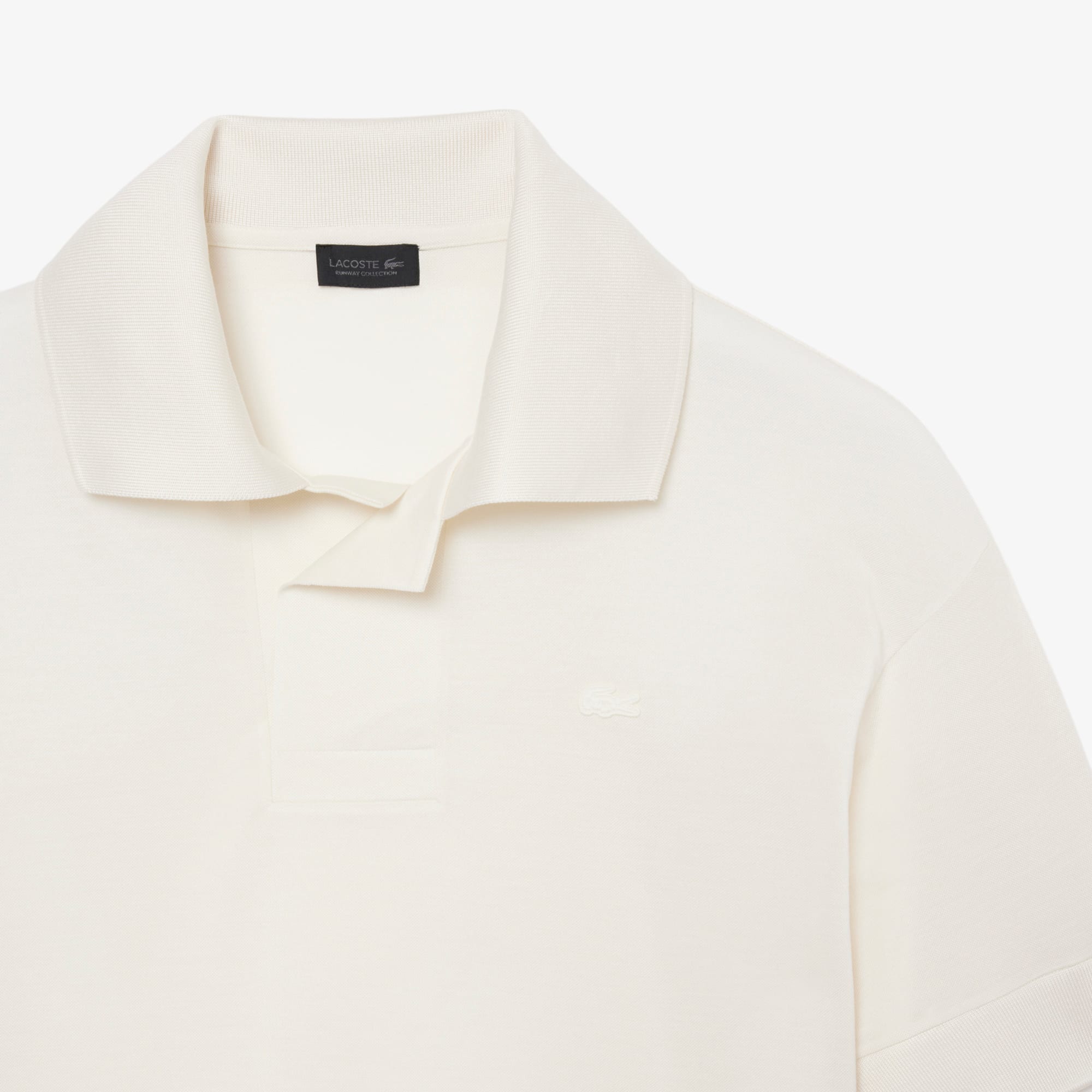 Runway Oversized Silk Piqué Polo Shirt