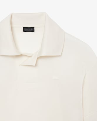 Runway Oversized Silk Piqu&eacute; Polo Shirt