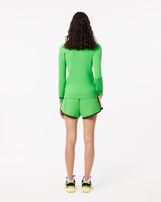 Women's Contrast Panel Piqué Shorts