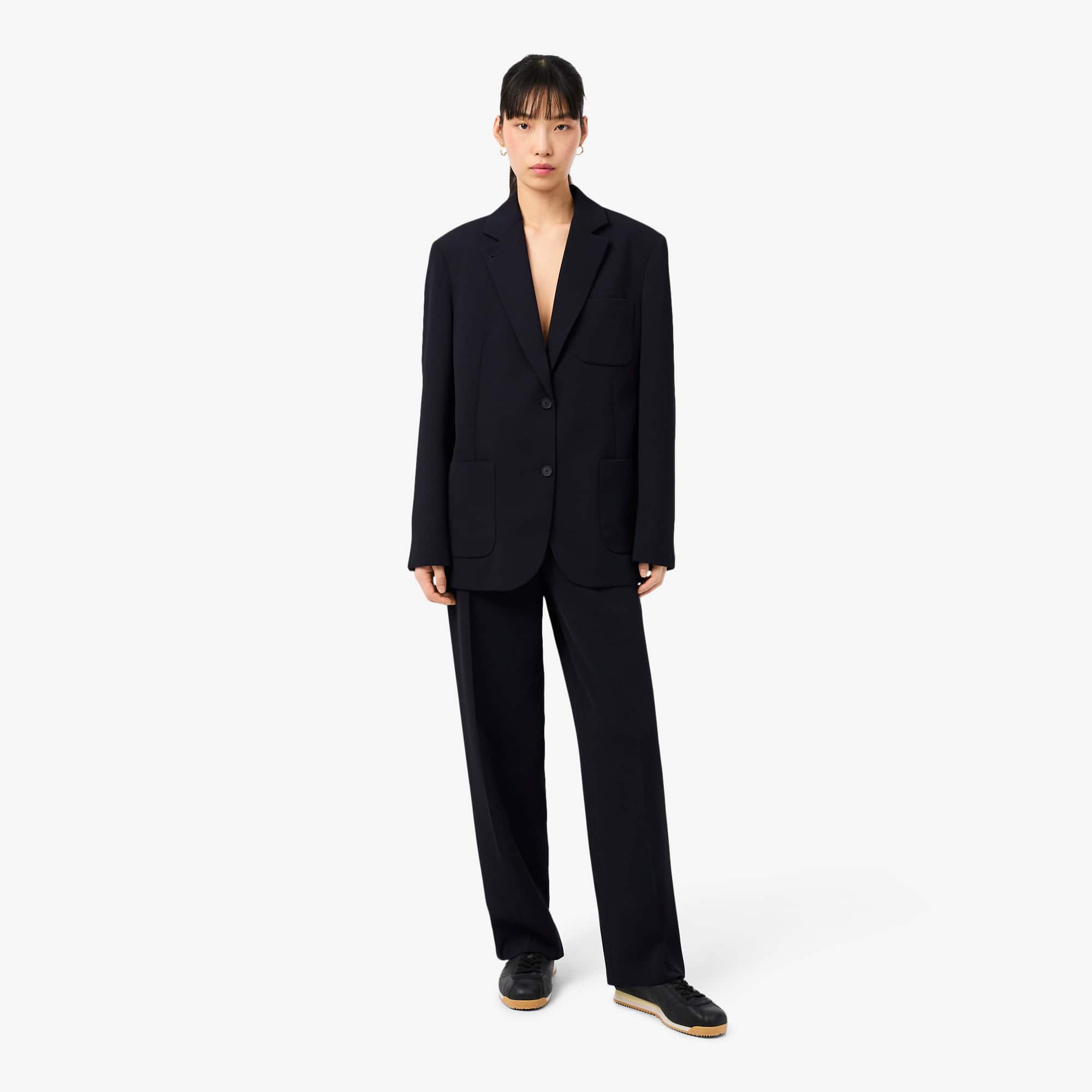 Lacoste Oversized Fluid PiquÃ© Suit Pants