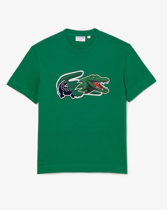 Men's Relaxed Fit Oversized Crocodile T-Shirt