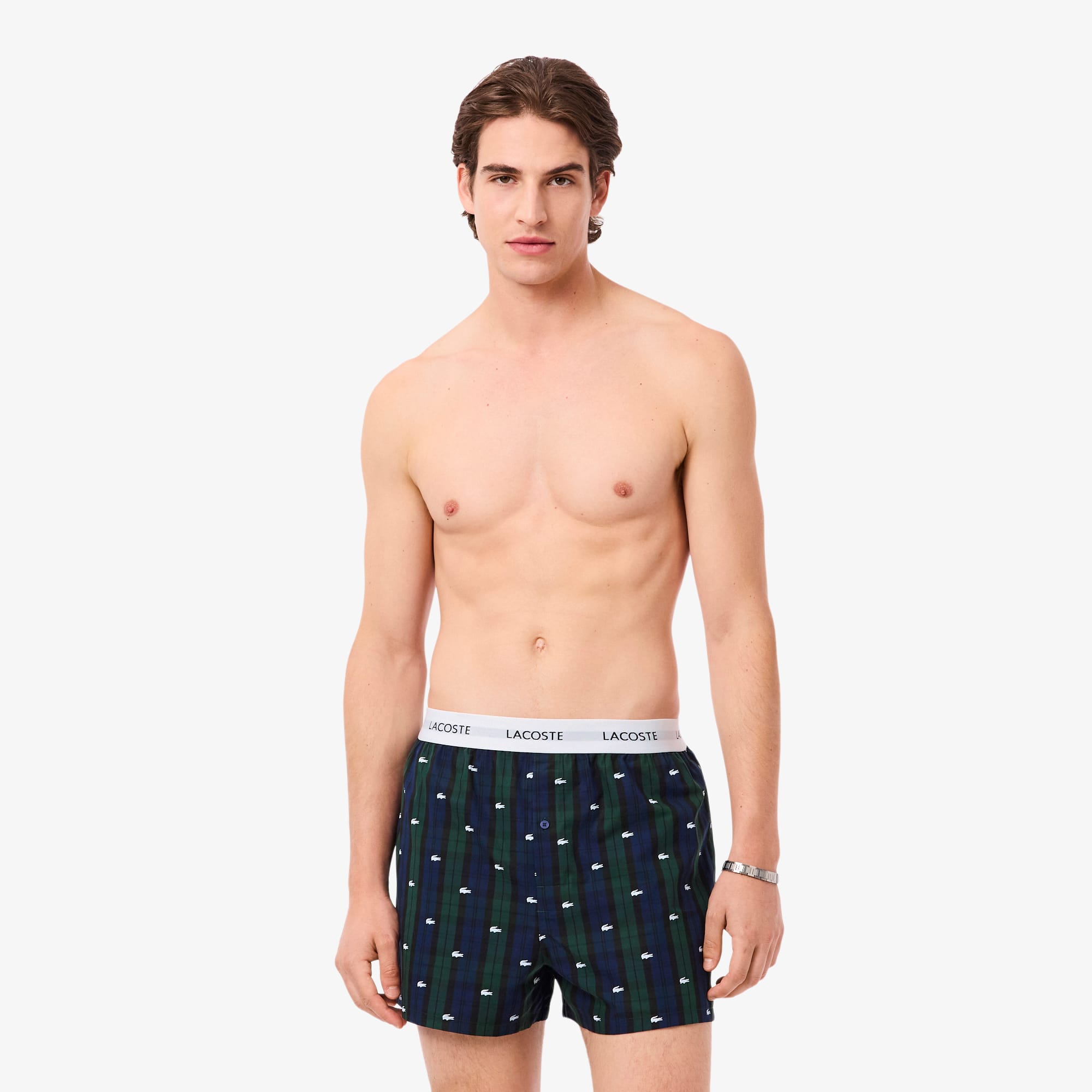 Lacoste Men's 3-pack Cotton Poplin Boxers In Multi