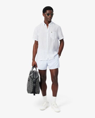 Men's Regular Fit Short Sleeve Linen Shirt
