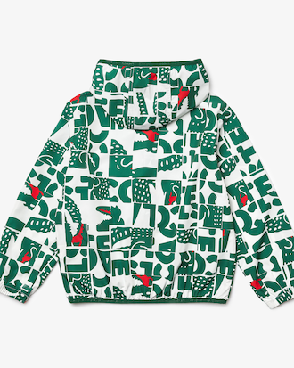 Kids' Heritage Graphic Crocodile Design Light Zippered Jacket