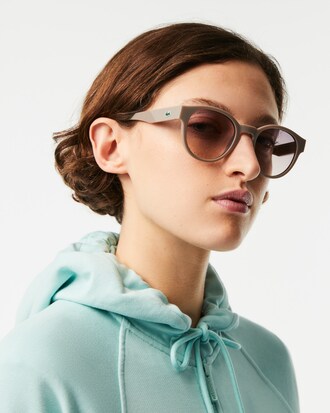 Lunettes de soleil L.12.12 ovales en r&eacute;sine v&eacute;g&eacute;tale