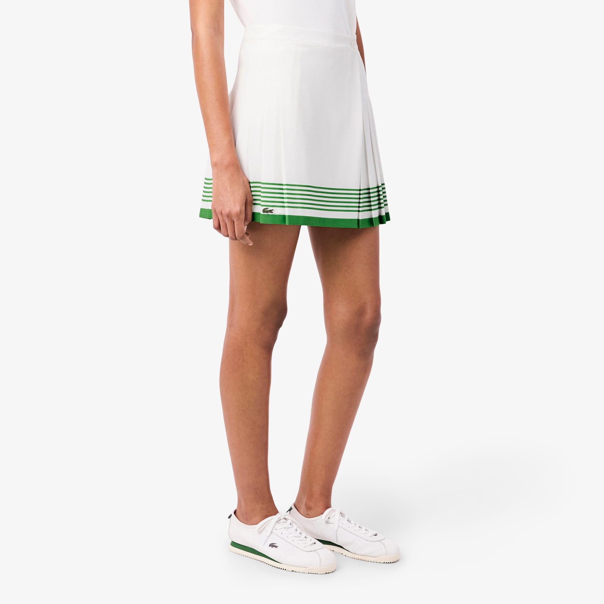 Fluid Crepe Pleated Skirt