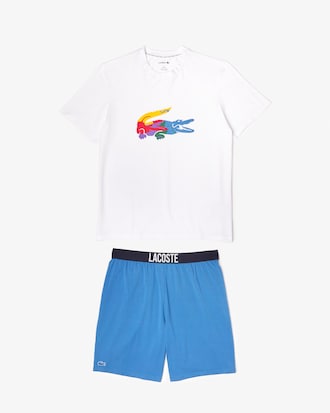 Men's Crocodile Stretch Cotton Short Pajamas