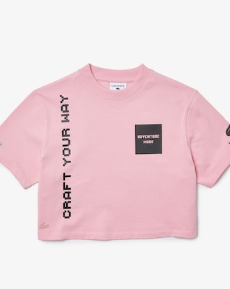 T-shirt court Lacoste L!VE x Minecraft en coton biologique