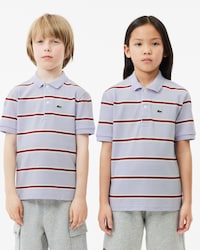 Kids' Striped Petit Piqué Polo