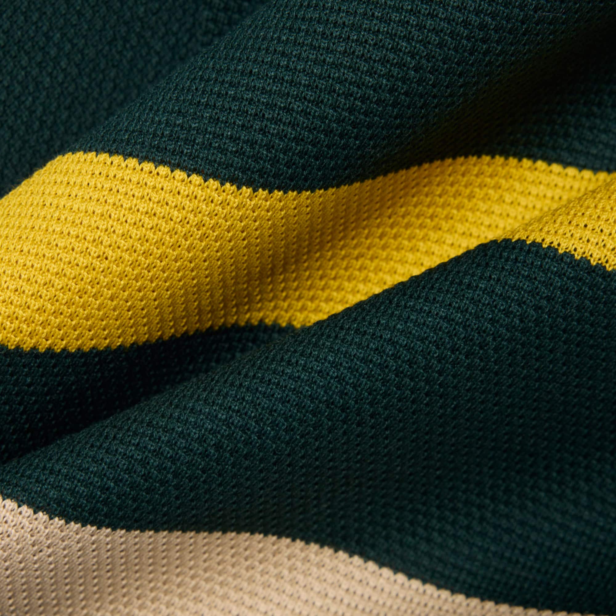 Relaxed Fit Striped Piqué Rugby Polo Shirt
