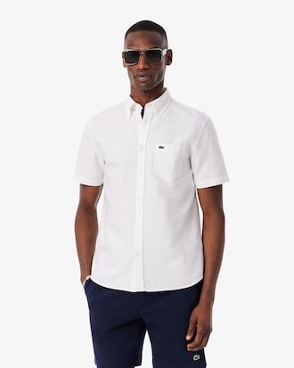 Chemise homme regular fit Oxford manches courtes en coton