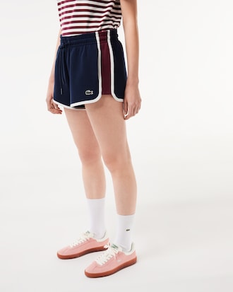 Women's Contrast Panel Piqué Shorts
