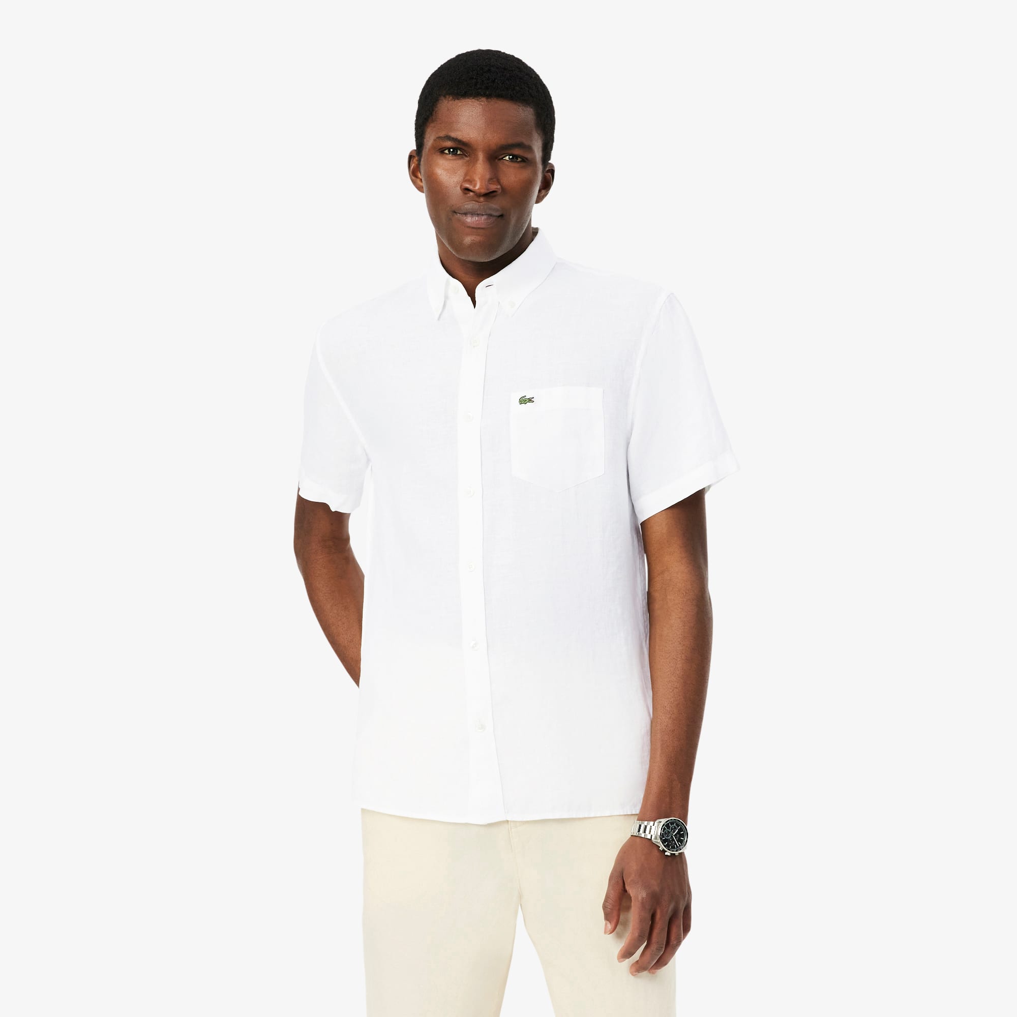 Men's Short Sleeve Linen Shirt - Button Down Shirts - New In 2026