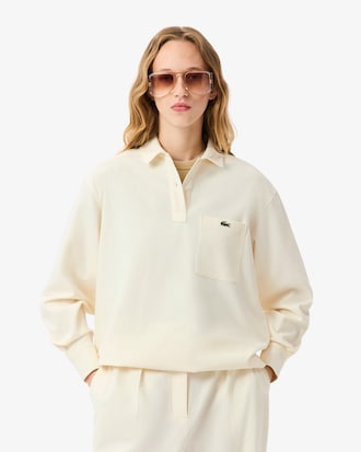 Women's Oversized Polo Style Flannel Shirt