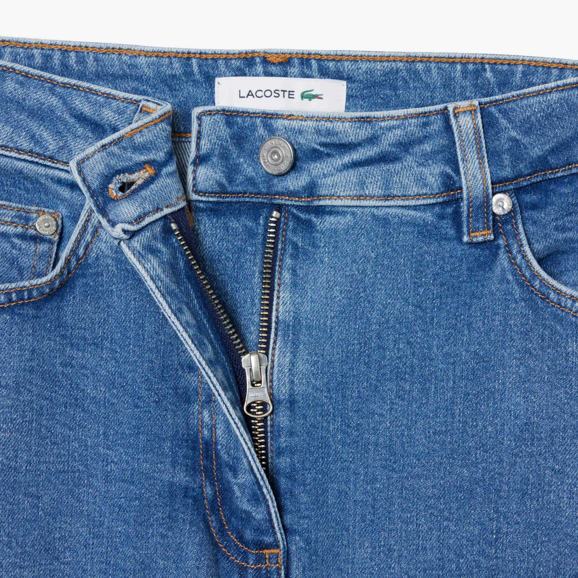 Straight Cut High Waist Denim Jeans