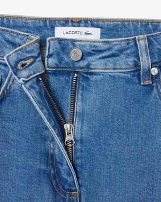 Jeans De Mezclilla Corte Recto