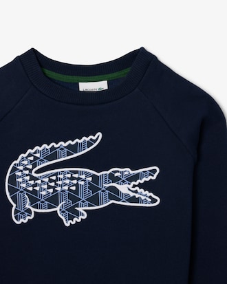 Boys' Monogram Print Fleece Sweatshirt