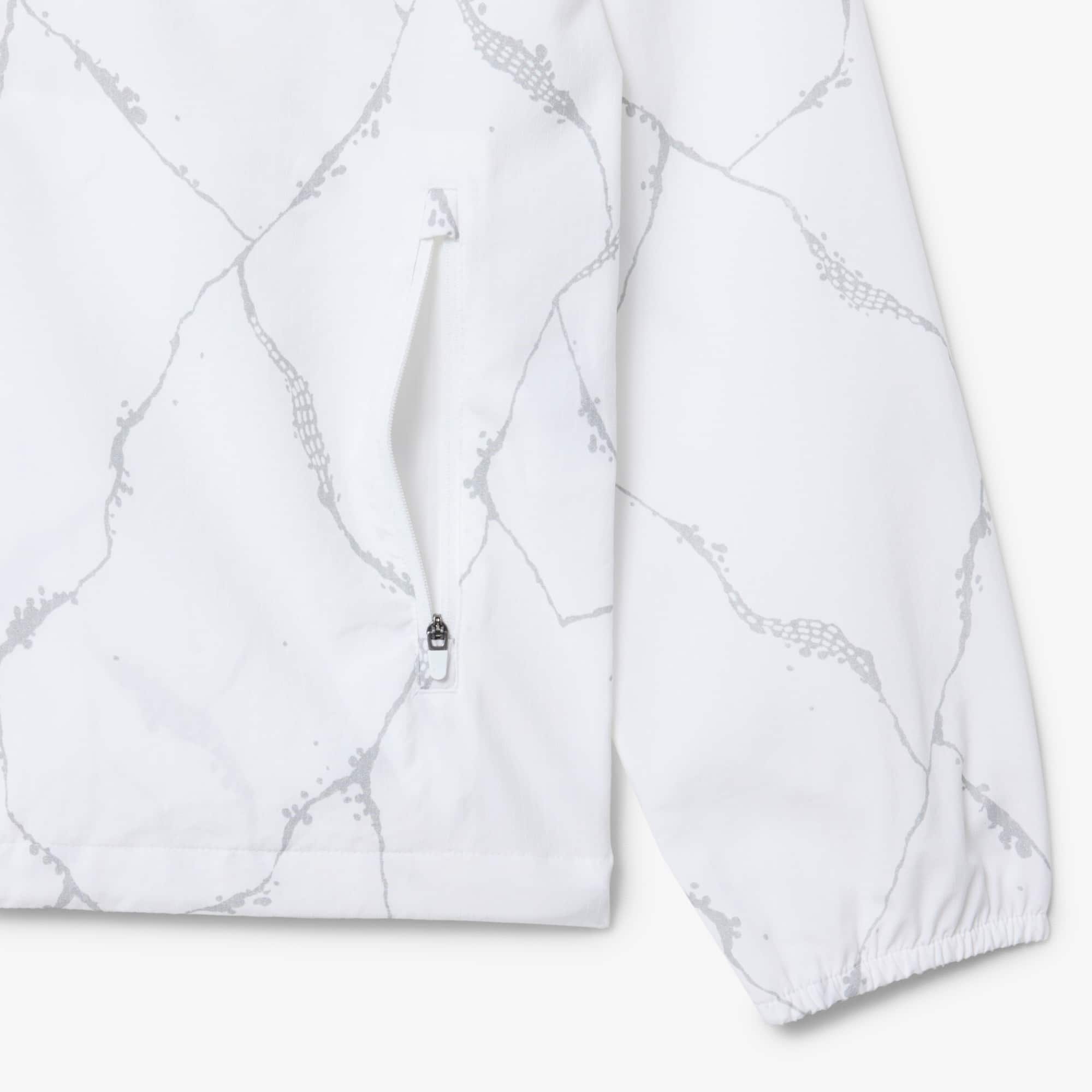 Reflective Crocodile Print Tennis Jacket