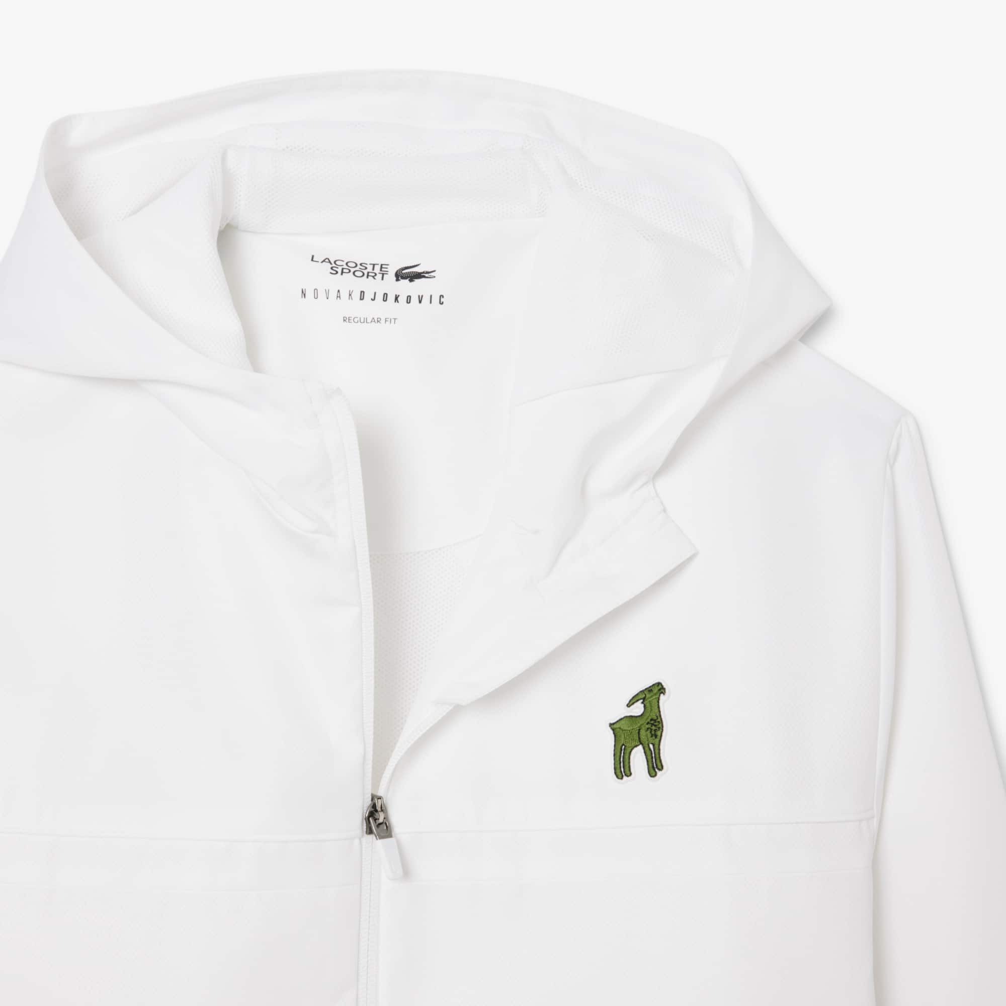 LACOSTE NOVAK DJOKOVIC フード付きジャケット US L Lacoste Men's Tennis x Novak Djokovic Zip Jacket, ETHEREAL